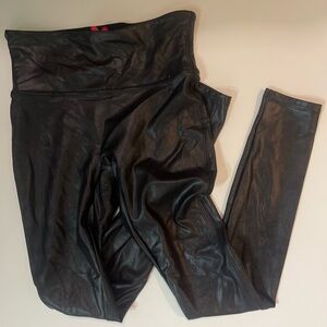 Spanx Black Faux Leather Leggings